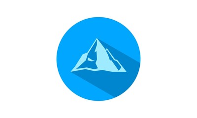 Ice mountain illustration vector icon