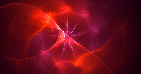 3D rendering abstract multicolor fractal light background