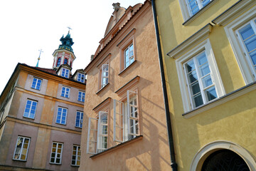 Old edifices in the historic center of Warsaw, near the Castle Square. Poland