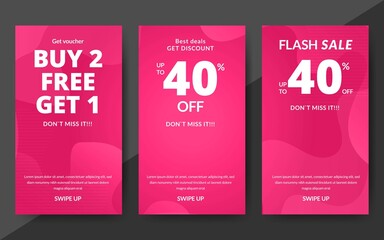 Flash sale discount banner template promotion, end of season special offer banner, template design for media promotions and social media promo, vector illustration.