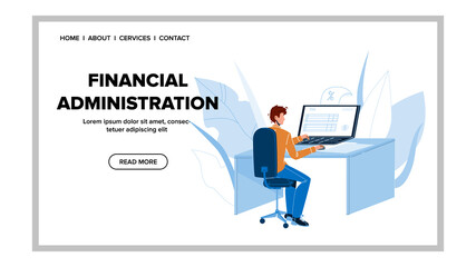 Financial Administration Company Department Vector flat Illustration