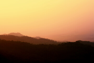 sunset in the mountains