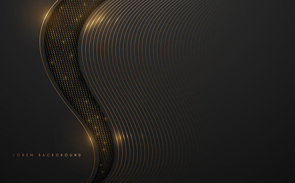 Abstract Black And Gold Luxury Background