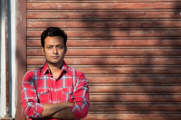 Obraz premium Portrait of indian young handsome man