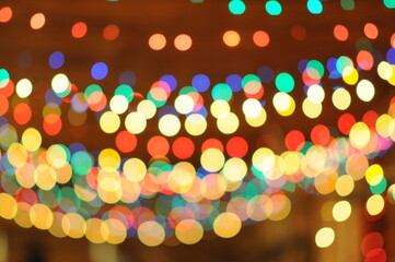 pattern of colorful lights in bokeh

