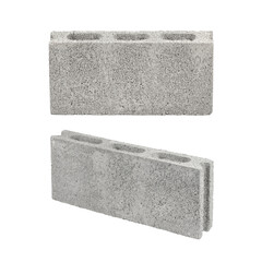 Concrete block isolated on white