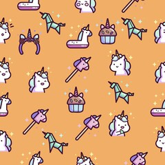 vector unicorn pattern