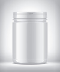 Bottle on background. Big size. Glossy surface version. 