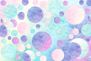 Background of circles of various colors and sizes.