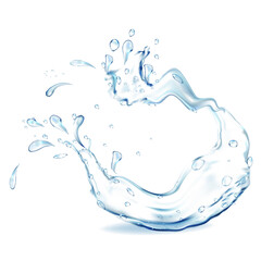 water splash isolated on white background