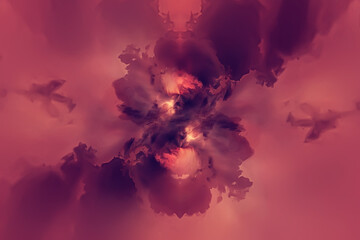 sunset sky background / blurred abstract texture summer sky at sunset