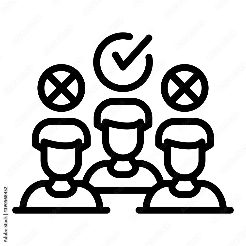 Poster group agitation icon. outline group agitation vector icon for web design isolated on white backgroun