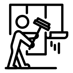 Paper agitation icon. Outline paper agitation vector icon for web design isolated on white background