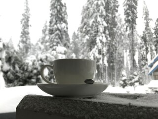 Obraz na płótnie Canvas Winter coffe