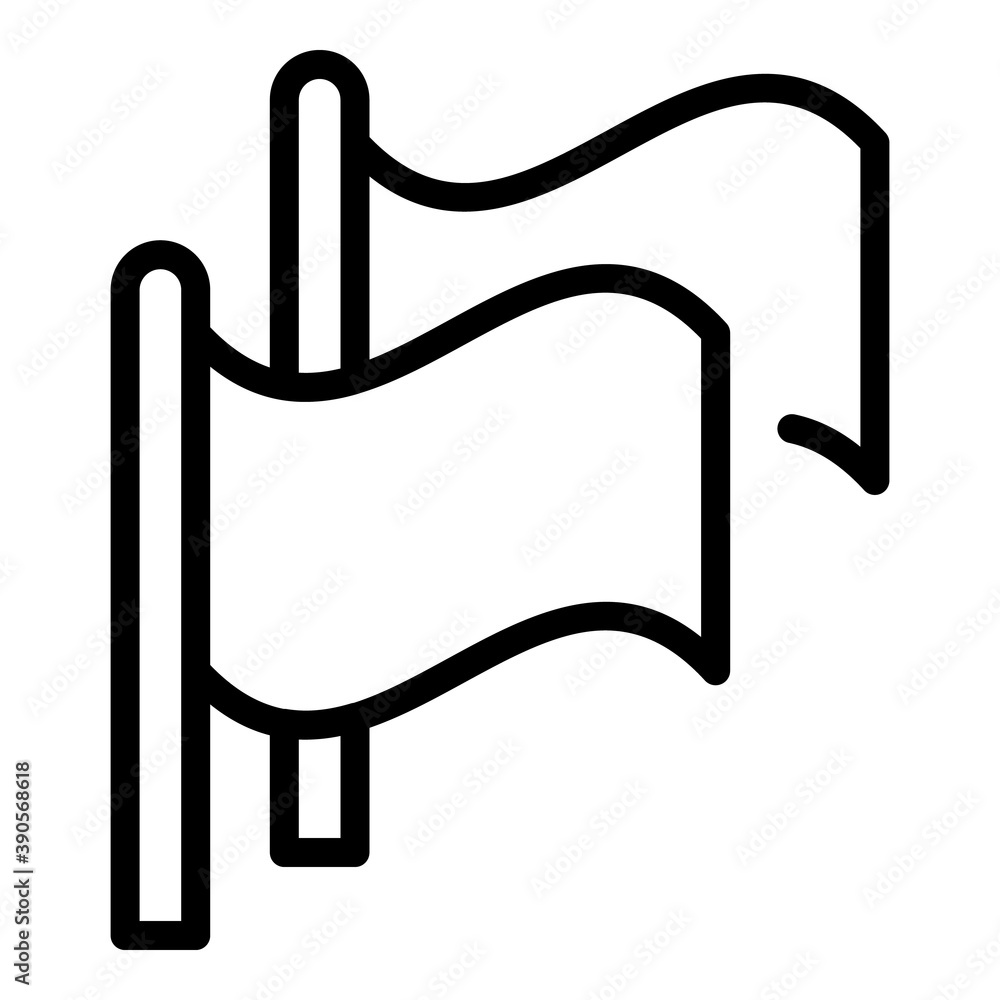 Aufkleber flags agitation icon. outline flags agitation vector icon for web design isolated on white backgroun