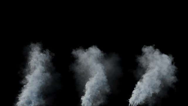 Disaster scene, smoke in the ruin scene, 3 kinds of heavy smoke with alpha