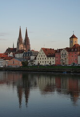 Fototapeta na wymiar Blick zur Regensburger Altstadt