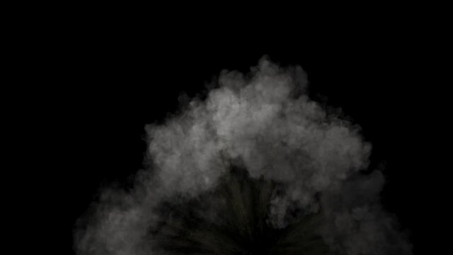 half circle's smoke shock wave, Dust wave blowing