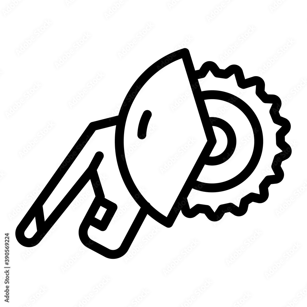 Poster hand circular saw icon. outline hand circular saw vector icon for web design isolated on white backg