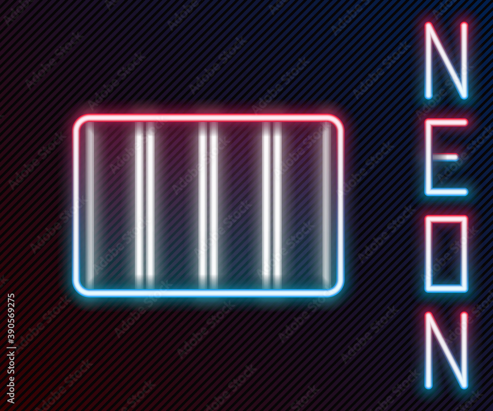 Aufkleber glowing neon line color palette guide icon isolated on black background. modular grid. colorful outl