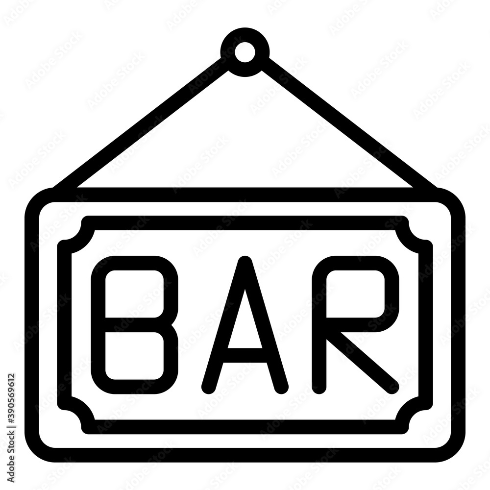 Poster bar icon. outline bar vector icon for web design isolated on white background