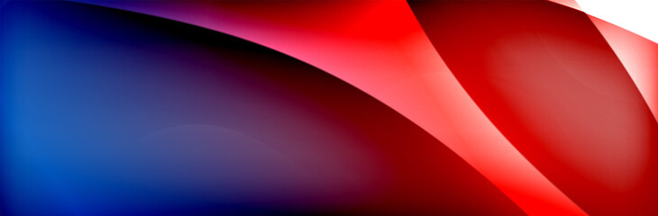 Obraz premium Fluid gradient neon color waves, vector abstract background