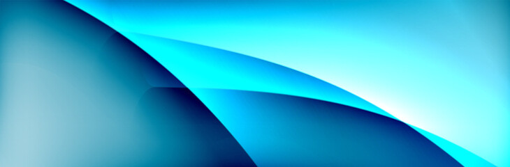 Fluid gradient neon color waves, vector abstract background