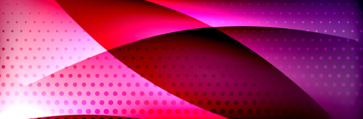 Fluid gradient neon color waves, vector abstract background