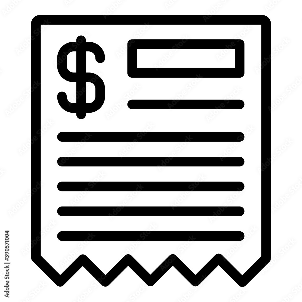Poster dollar paper icon. outline dollar paper vector icon for web design isolated on white background