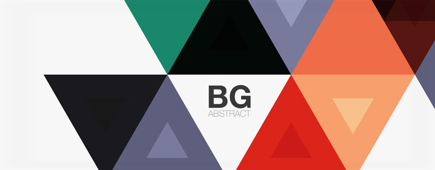 Mosaic triangle pattern abstract background for cover, banner, flyer and poster and other template