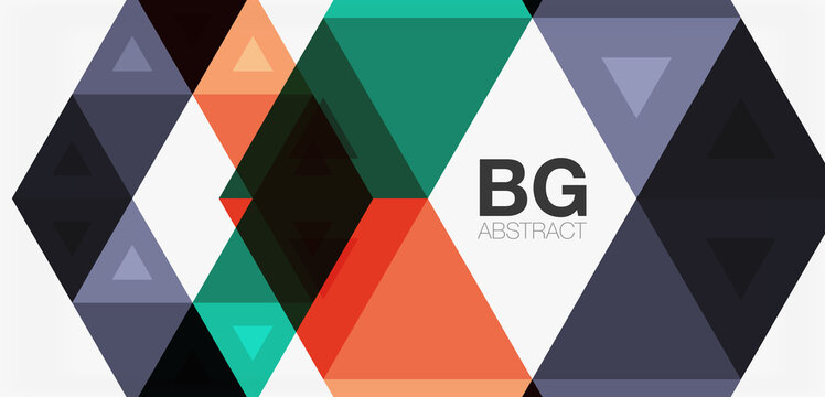 Mosaic triangle pattern abstract background for cover, banner, flyer and poster and other template