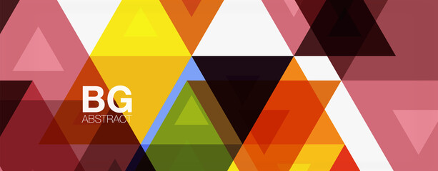 Fototapeta premium Mosaic triangle pattern abstract background for cover, banner, flyer and poster and other template