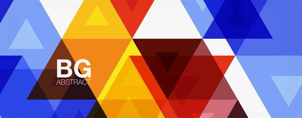 Mosaic triangle pattern abstract background for cover, banner, flyer and poster and other template