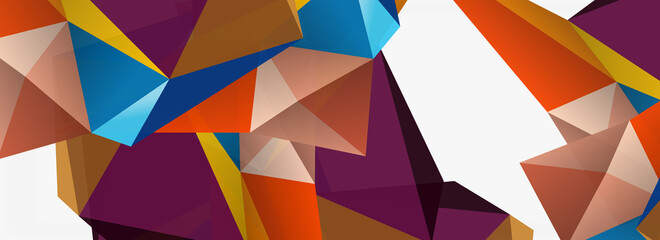 3d mosaic abstract backgrounds, low poly shape geometric design