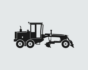 Motor grader printable vector illustration