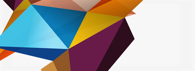 3d mosaic abstract backgrounds, low poly shape geometric design