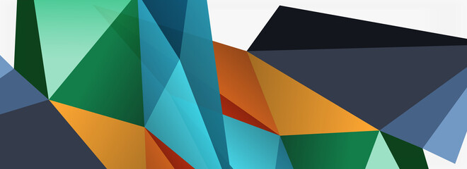 3d mosaic abstract backgrounds, low poly shape geometric design