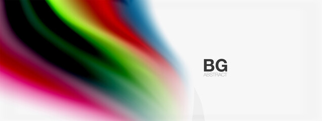 Abstract Background. Smooth flowing lines, blurred waves, rainbow color style stripes. Vector illustrations for covers, banners, flyers and posters and other