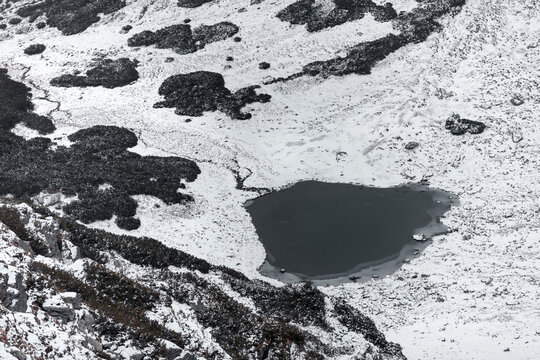 Iezer lake from Carpathians Mountains