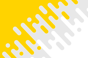 Yellow rounded lines background. Abstract dashed lines and dots.