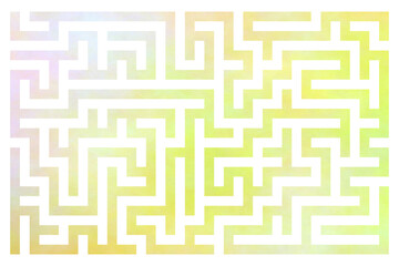Maze background. Yellow maze pattern.