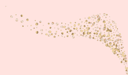 Gold Polka Holiday Pink Background. Effect Glow 