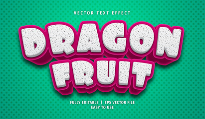 3D Dragon Fruit Text effect, Editable Text Style