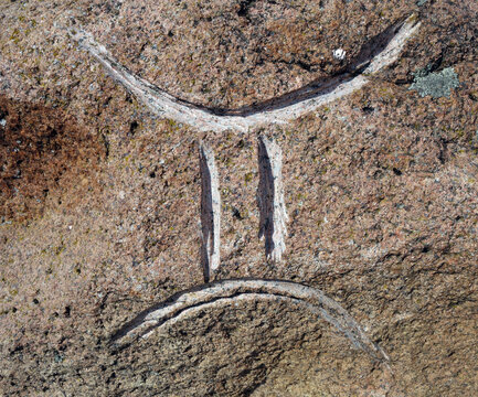 Gemini Zodiac Sign Curved In Stone.