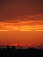 Obraz premium Sunrise over the city beautiful landscape backgruond