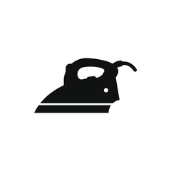 Steam iron flat icon isolated on white background. Vector illustration