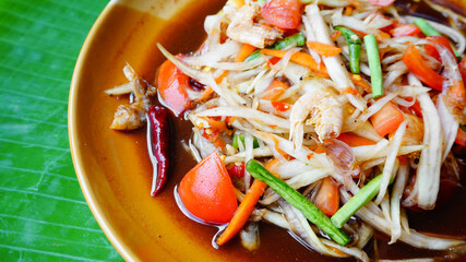 Somtum Papaya Salad with Fermented Fish
