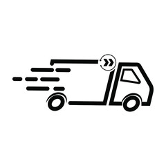 Fast delivery truck icon, express delivery. vector illustration