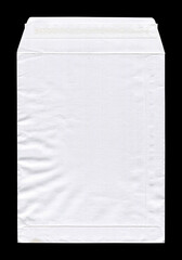 White paper mail envelope on a black background