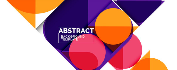 Simple circles and triangles abstract background. Vector illustration for covers, banners, flyers and posters and other designs